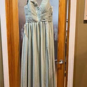 Elegant Sage Green Evening Gown